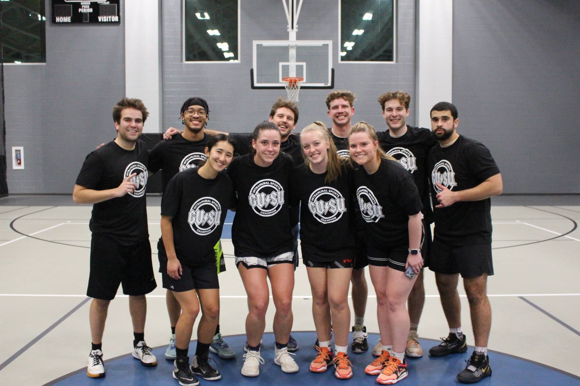 Intramural Sports team photo with students